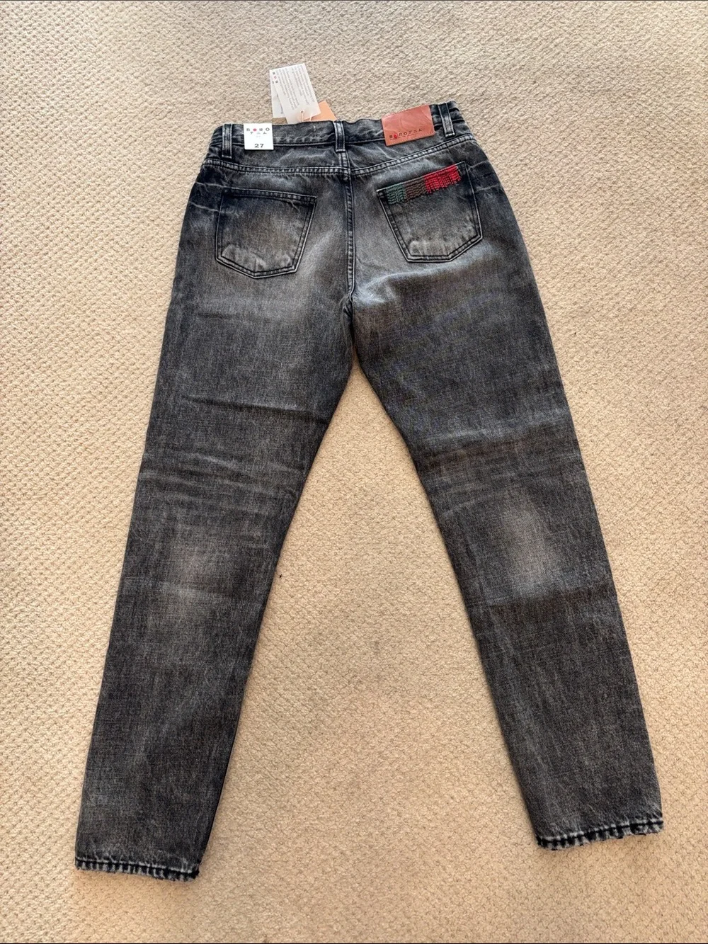 NEW Boro Denim Sapporo Women’s Jeans Black Mid-Rise Tapered Jeans